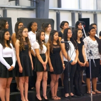 School choir performing at the festival